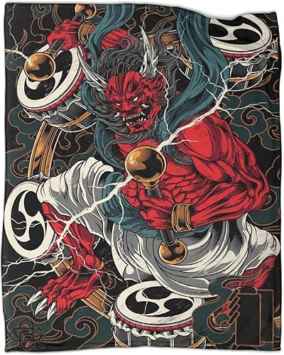 WCNM Landscape Blanket Ferocious Monster Unreal Art Throw Blanket Lightweight Soft Cozy Flannel Sofa Bed 40x50inch(100x130cm)