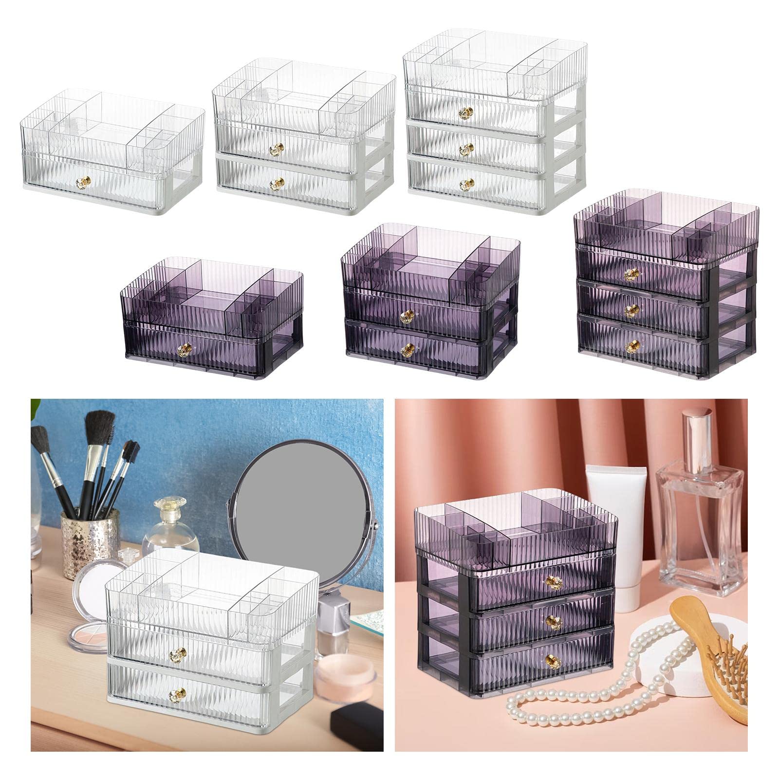 CALANDIS™ Makeup Cosmetic Organizer Cosmetic Display Lipstick Organizer for Desktop 2 Tier Clear | Storage Boxes | Home Organization | Household Supplies & Cleaning 4
