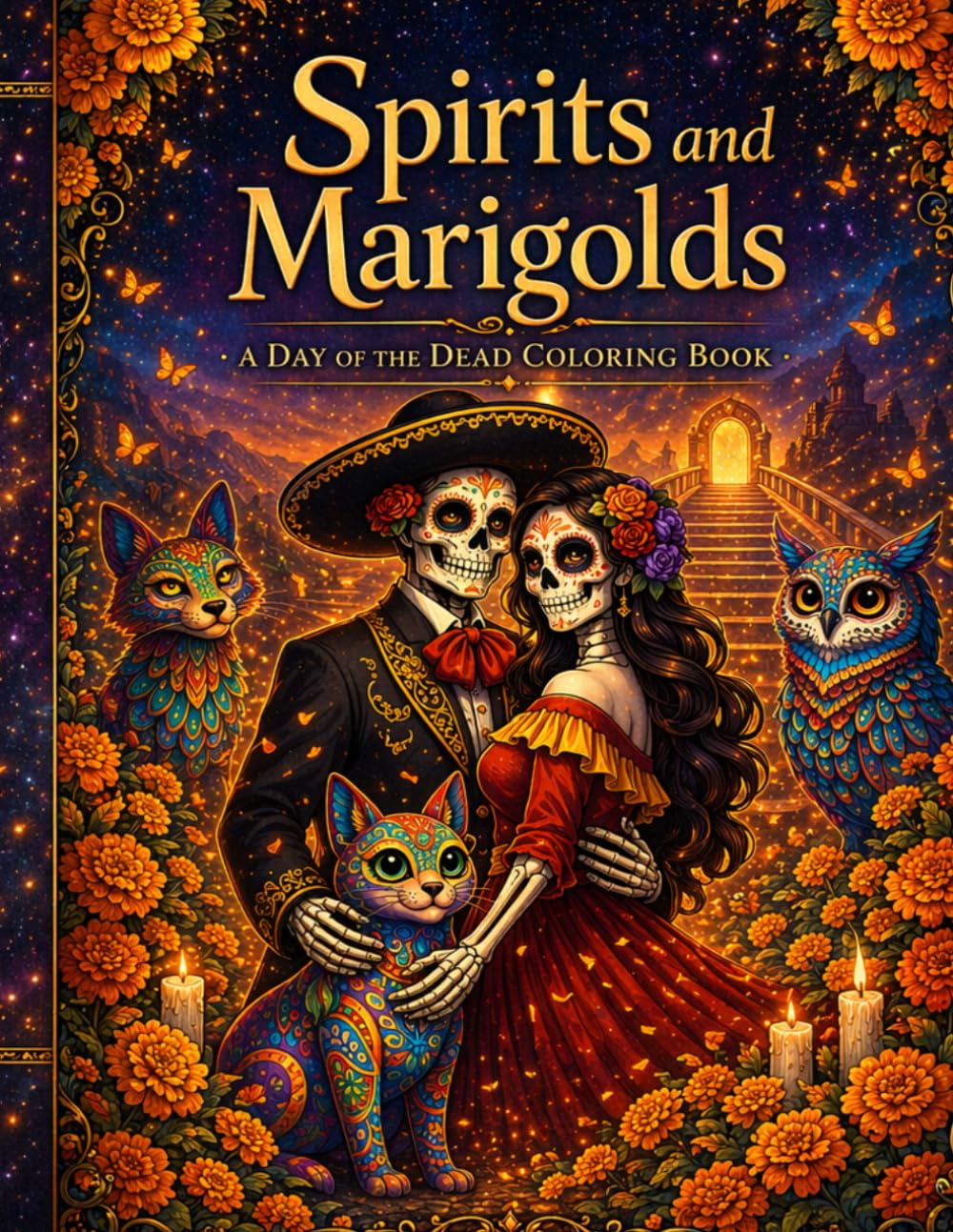 Spirits and Marigolds: A Dia de los Muertos Coloring Book