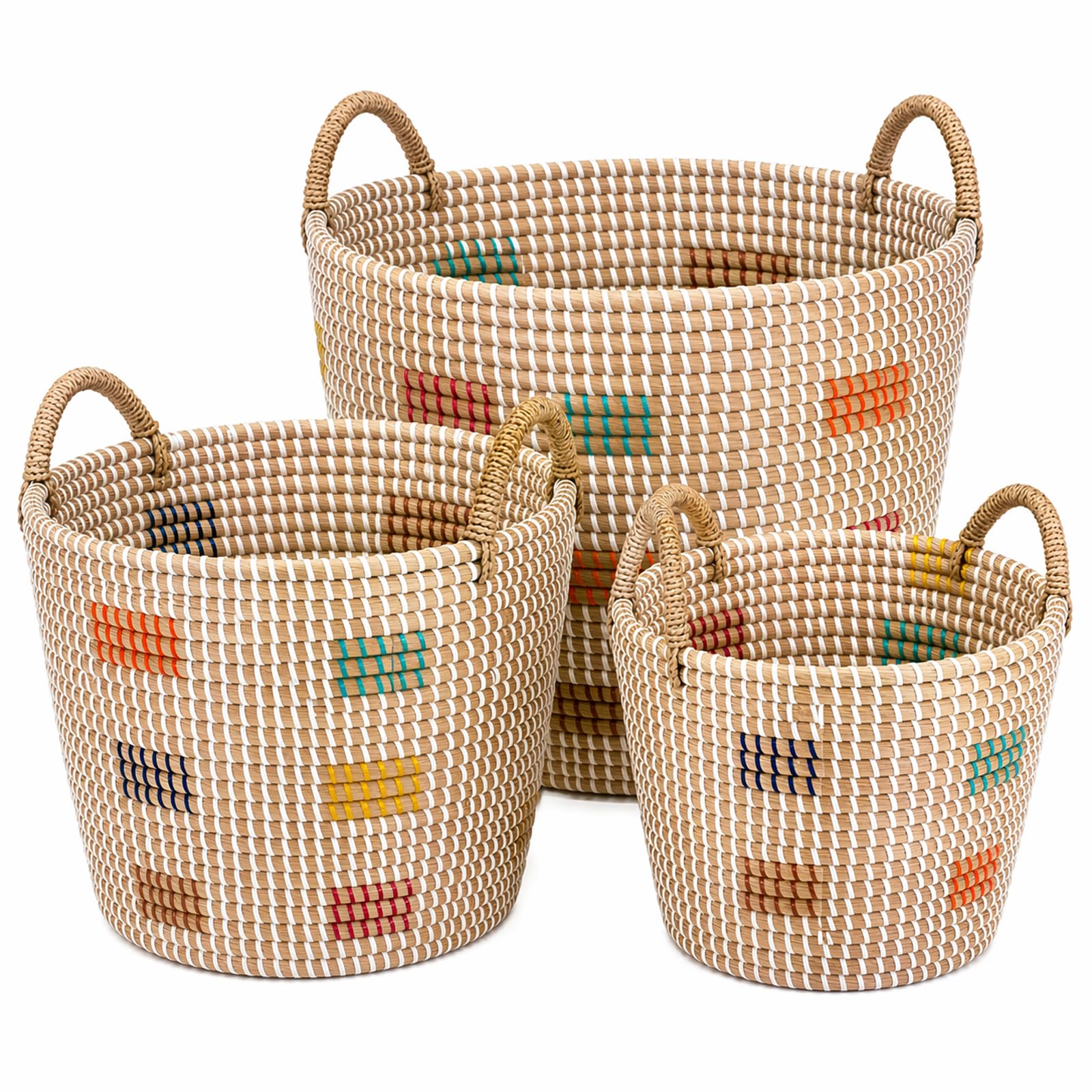 BAONT Natural Seagrass Baskets (Set of 3)