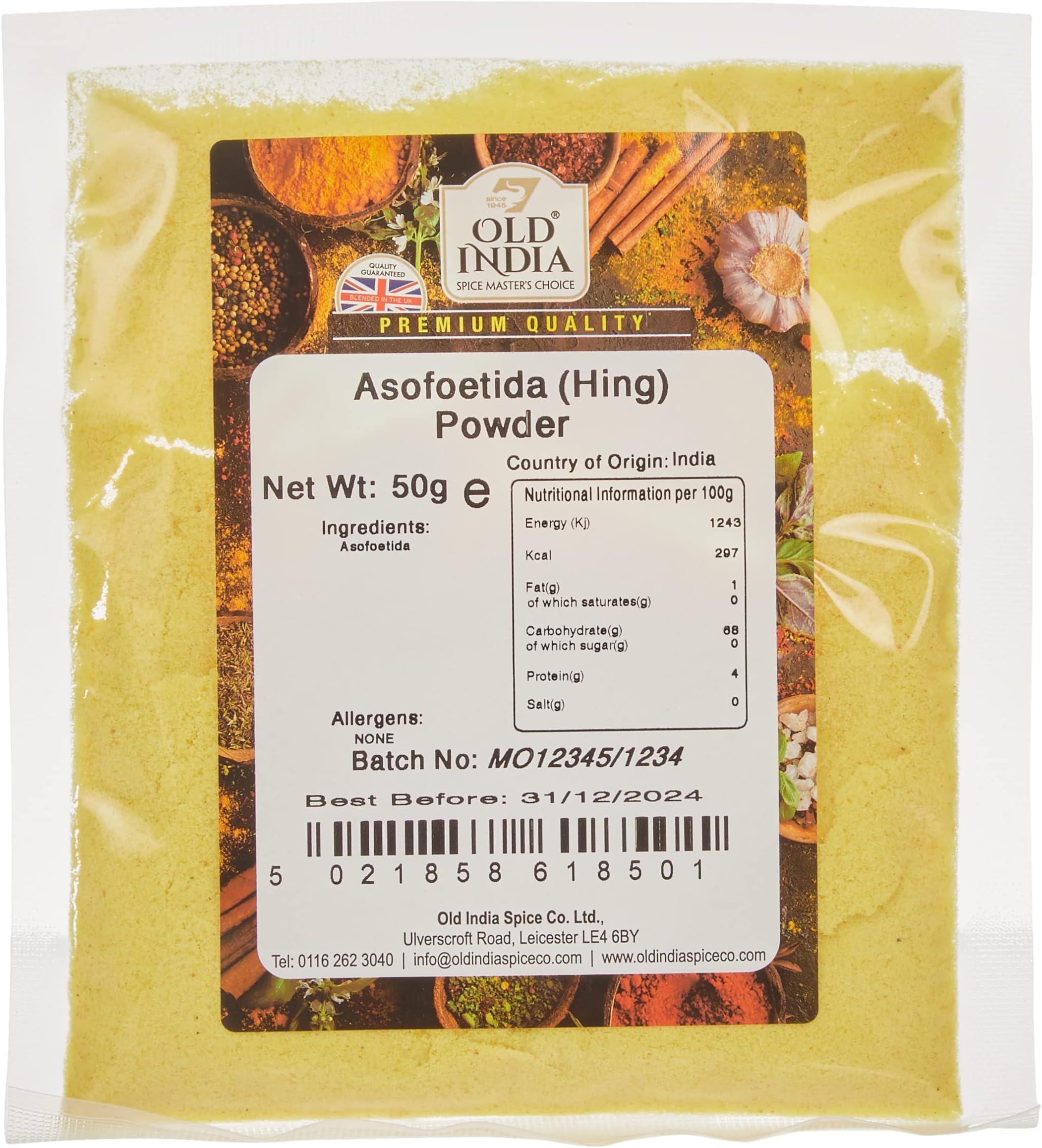 Old India Asofoetida (Hing) Powder 50g