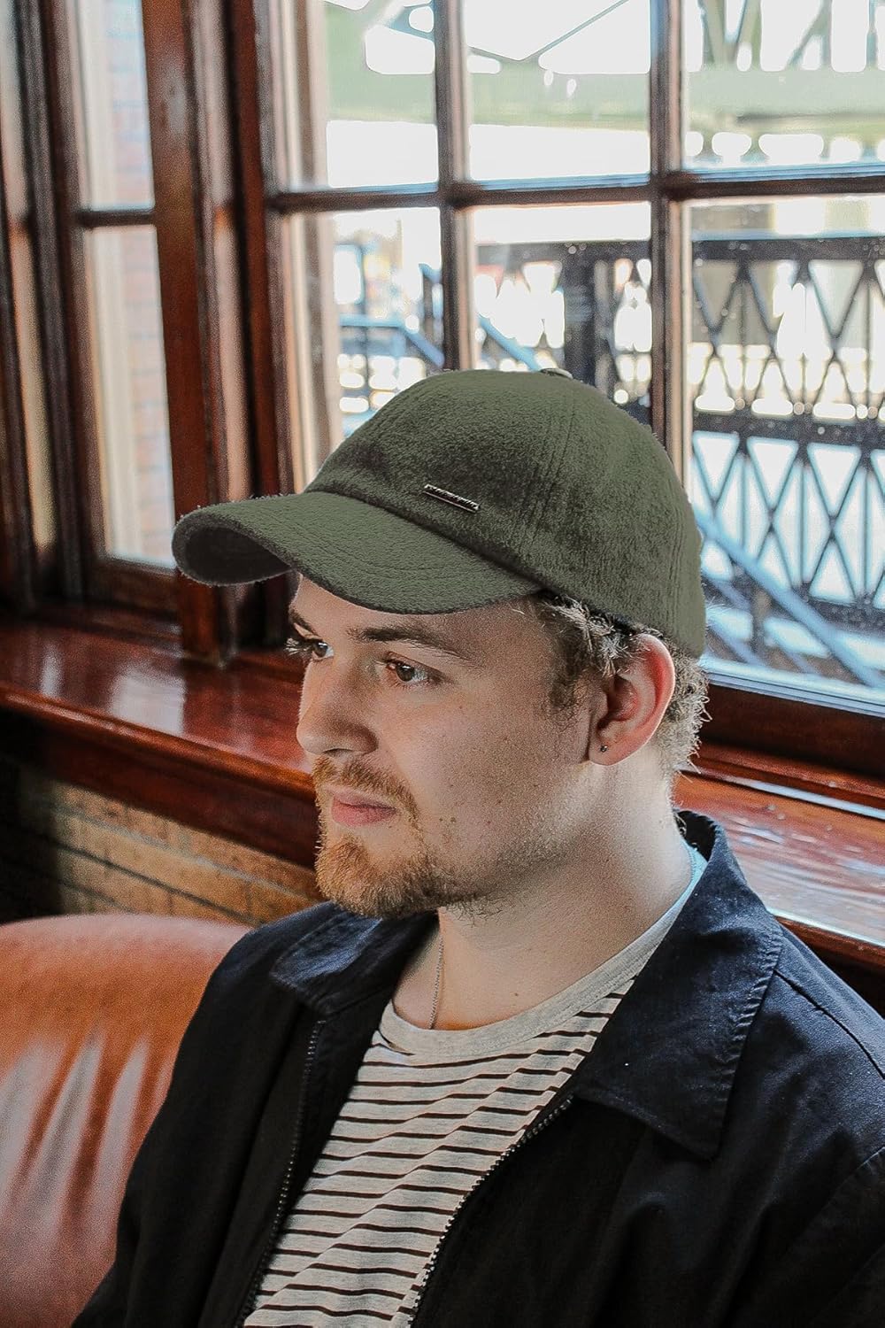 Fits Y'all Wool Classic Baseball Cap with Pigskin Leather: Adjustable Relaxed Fit for Men, Women and All Genders