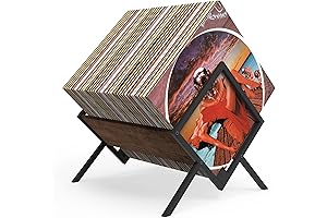 Vinyl Record Holder Vinyl Record Storage Rack with 4 Adjustable Shelves 