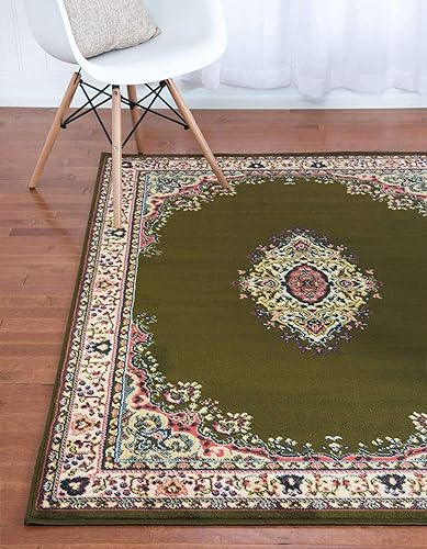 Vista 602 de Unique Loom Reza Collection- Alfombra, Polipropileno, Marrón Marrón/ marfil