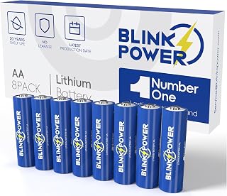 Blinkspower Lithium-Batterien, AA, 3700 mAh, NO.1, langlebig, 1,5 V, Doppel-A-Lithium-Batterie, Einweg, 8 Stück