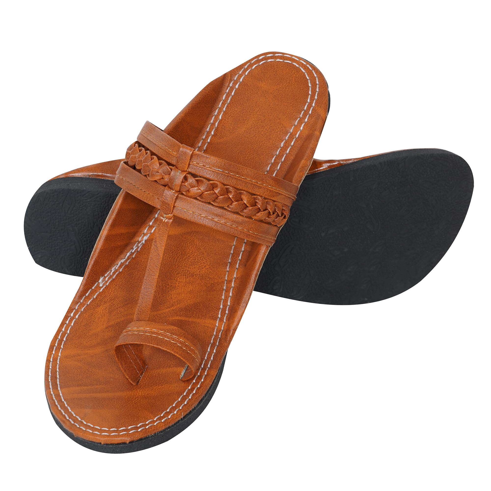 Ethnic Brown Sandals For Boys Men-image-33