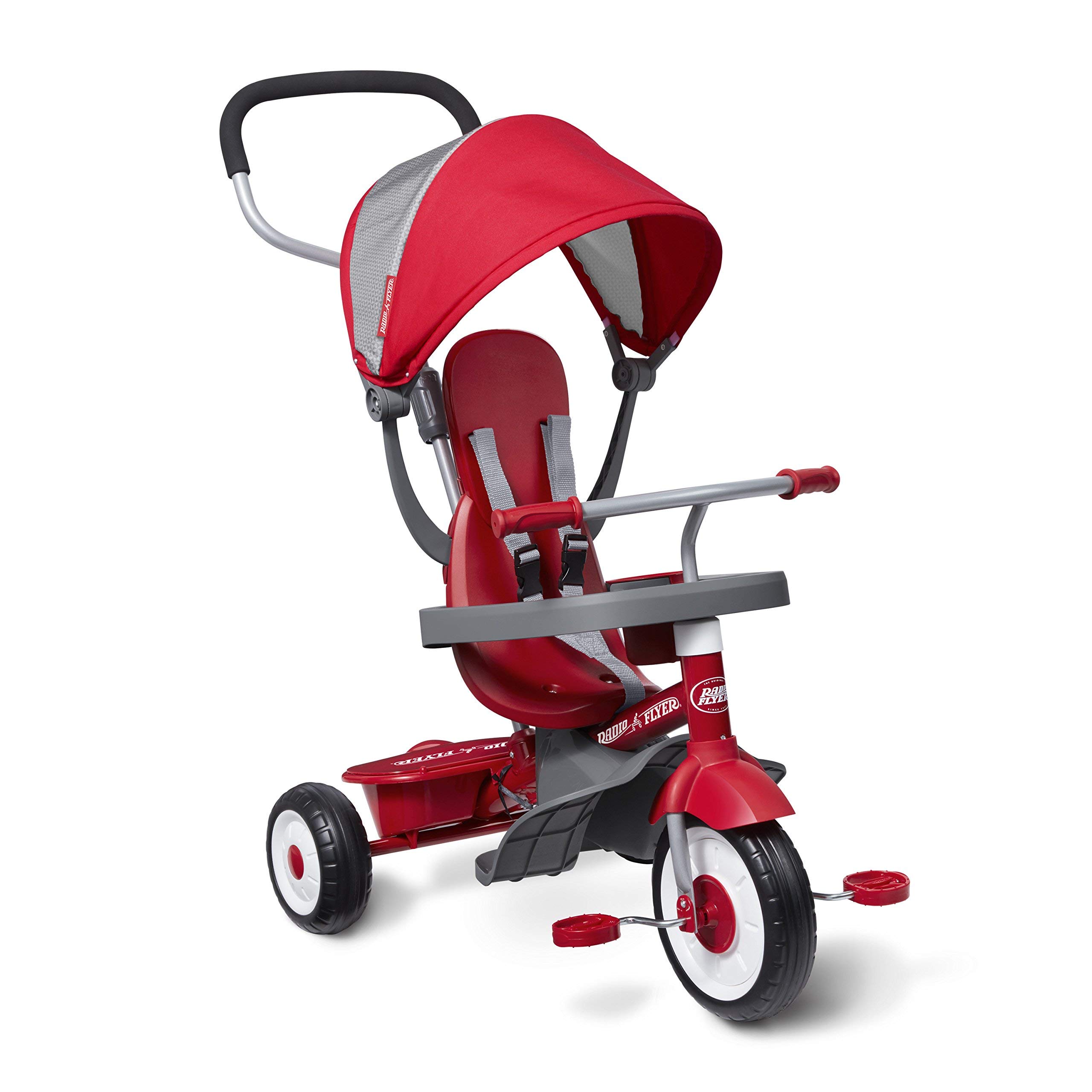 Radio Flyer 4-em-1 Passeio 'N Trike (Renovado), Base, Vermelho