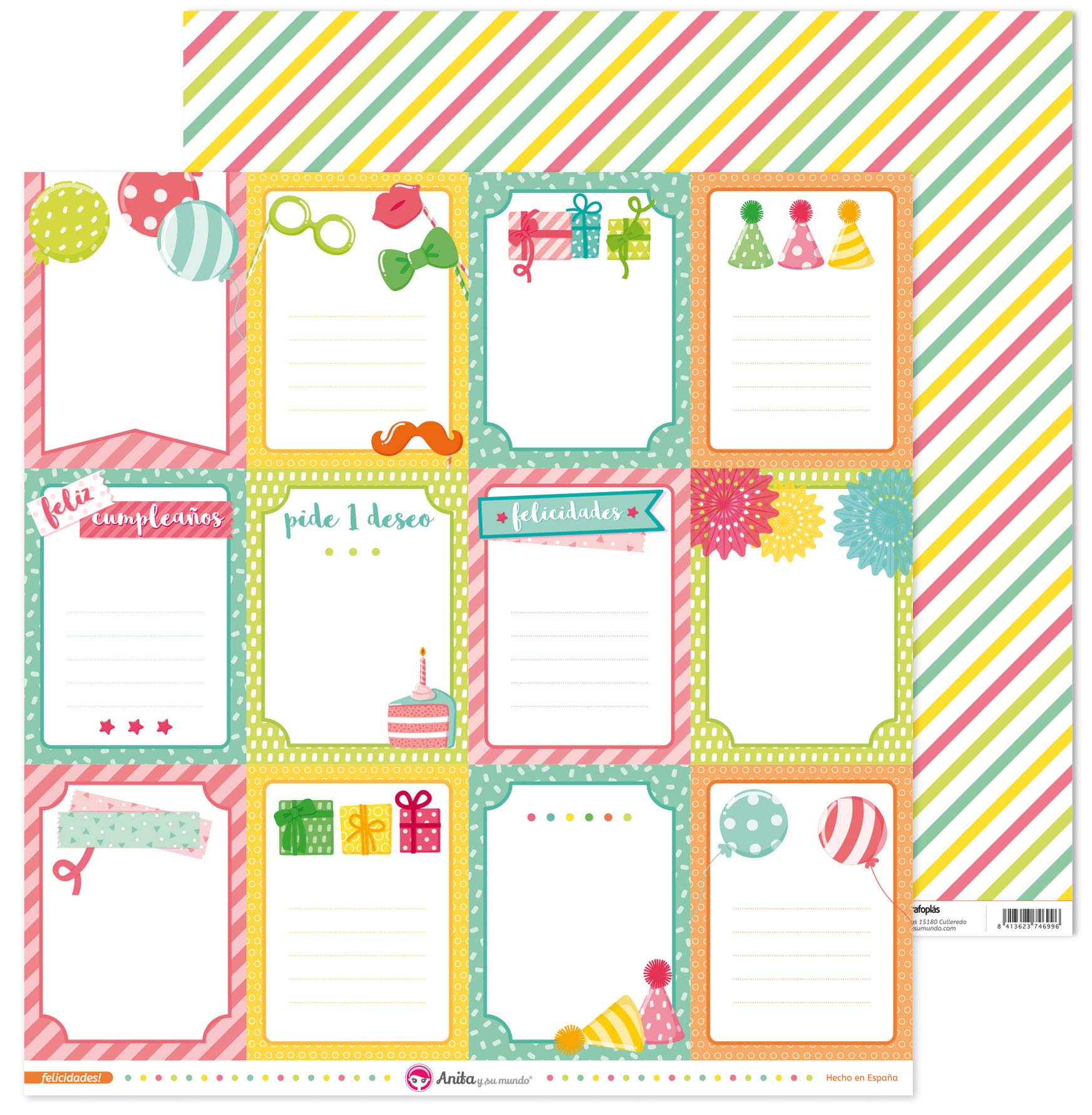 Anita and Su Mundo Collection Congratulations Scrapbooking Papers, Paper, Cards, 12" x 12"