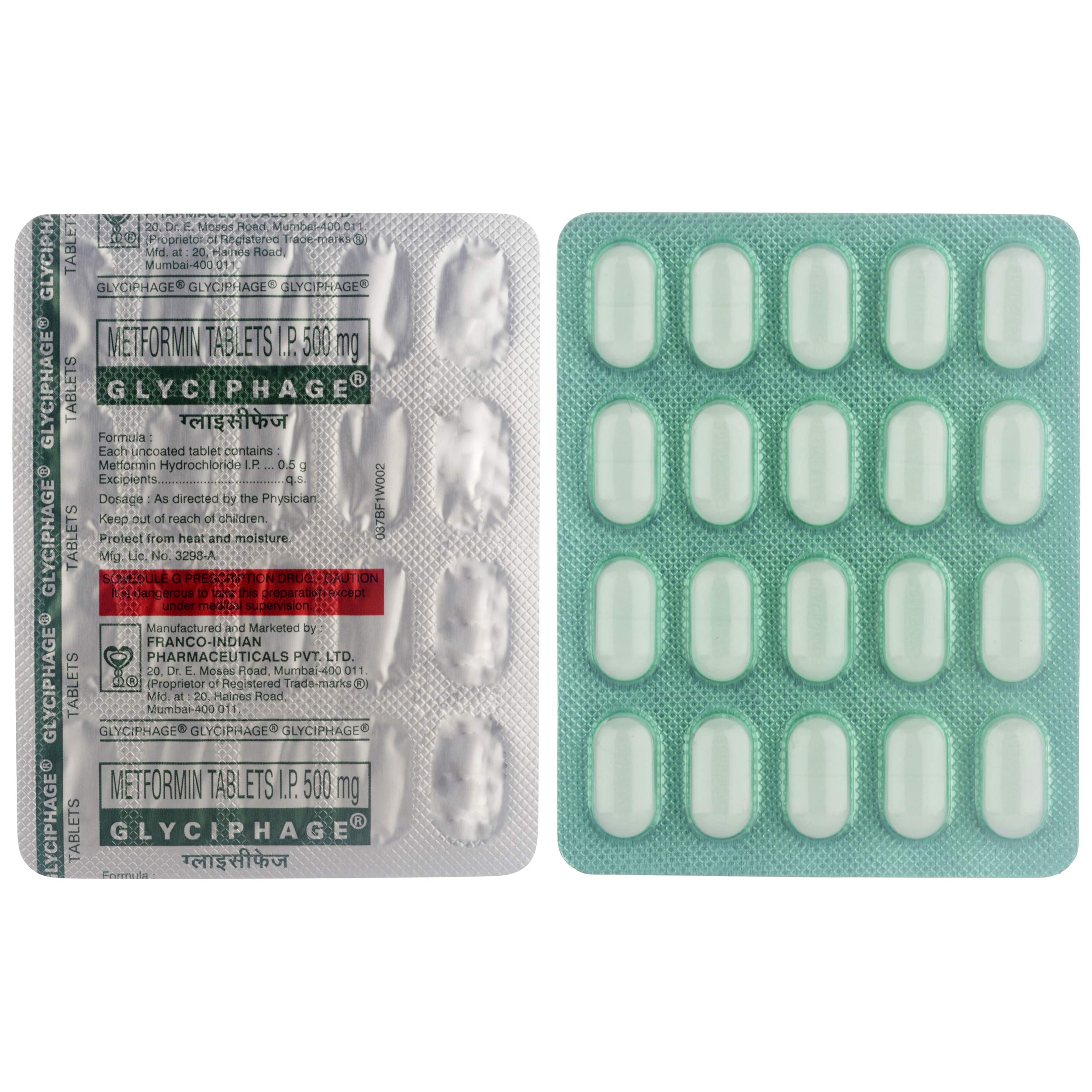 Glyciphage - Strip of 20 Tablets
