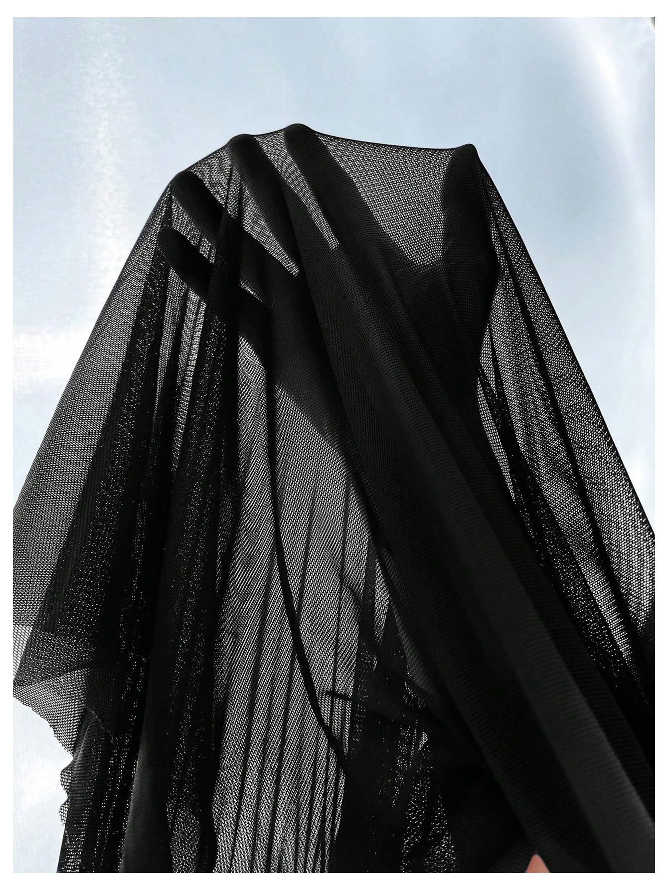 OYOANGLE Women's Plus Size 2 Piece Lace Sheer Chemise Nightgown with Long Sleeve Robe Set Nightwear: 4X-Large Plus Black