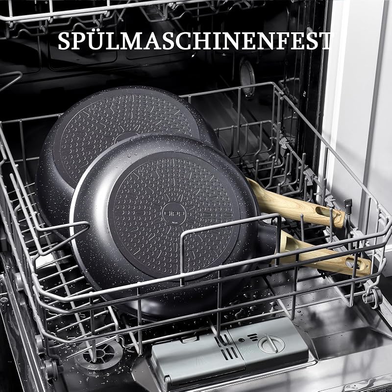 GiPP Granite Serpenyő Fedővel 28cm Indukciós Tapadásmentes Szürke