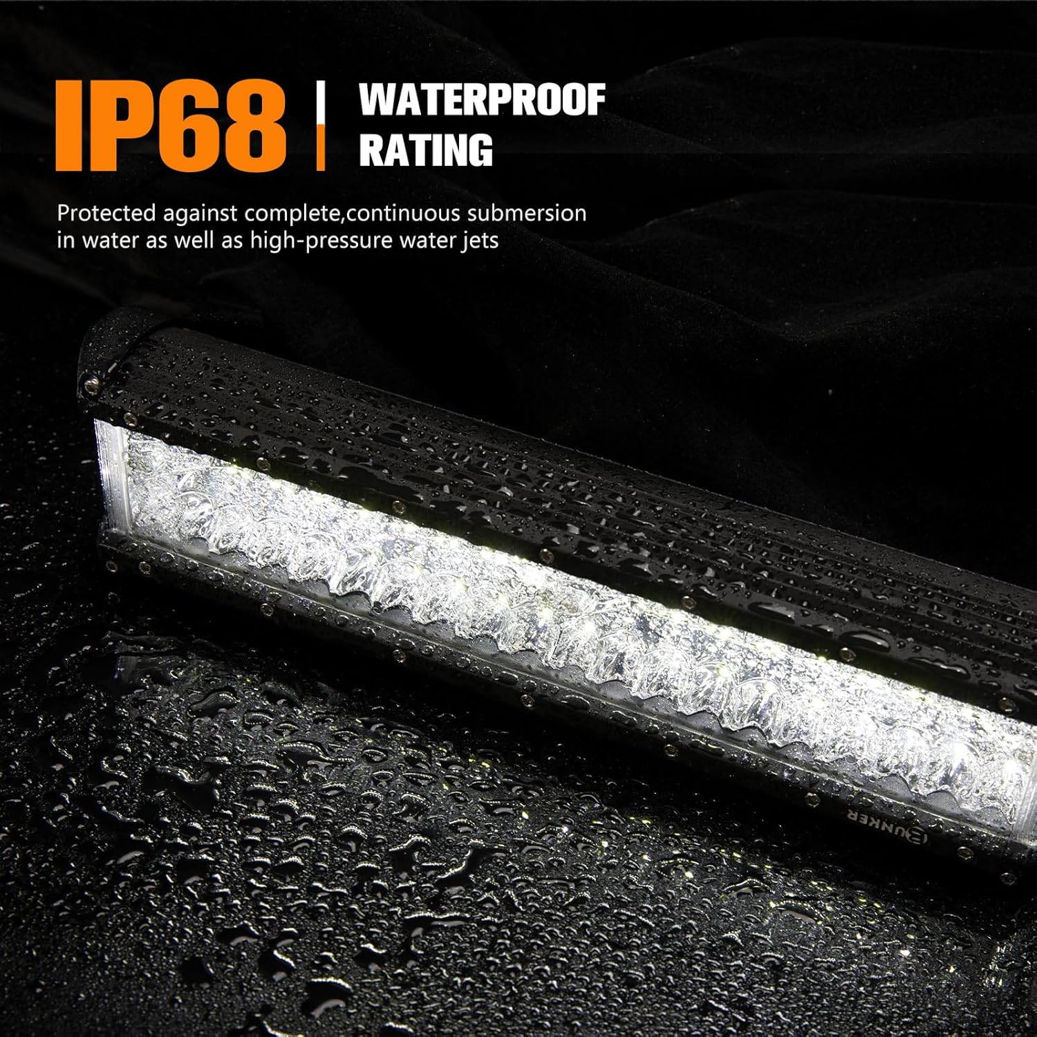 12 Inch 30000LM LED Light Bar for Truck, Boat, ATV,UTV, Marine, IP68, LED Pods Spot & Flood Combo Beam, 12V Triple Row Light Bar Off Road Driving Led Work Lights