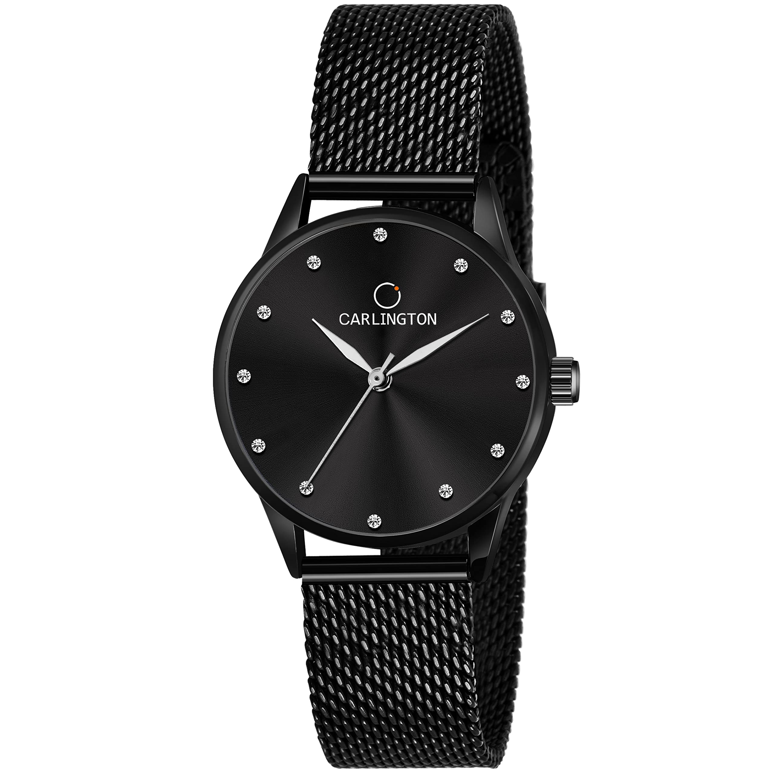 Carlington women Analog Ladies Wrist Watch With Mesh Strap-Ct 2009 Black (B09LQPZ9WK) Amazon Price History, Amazon Price Tracker