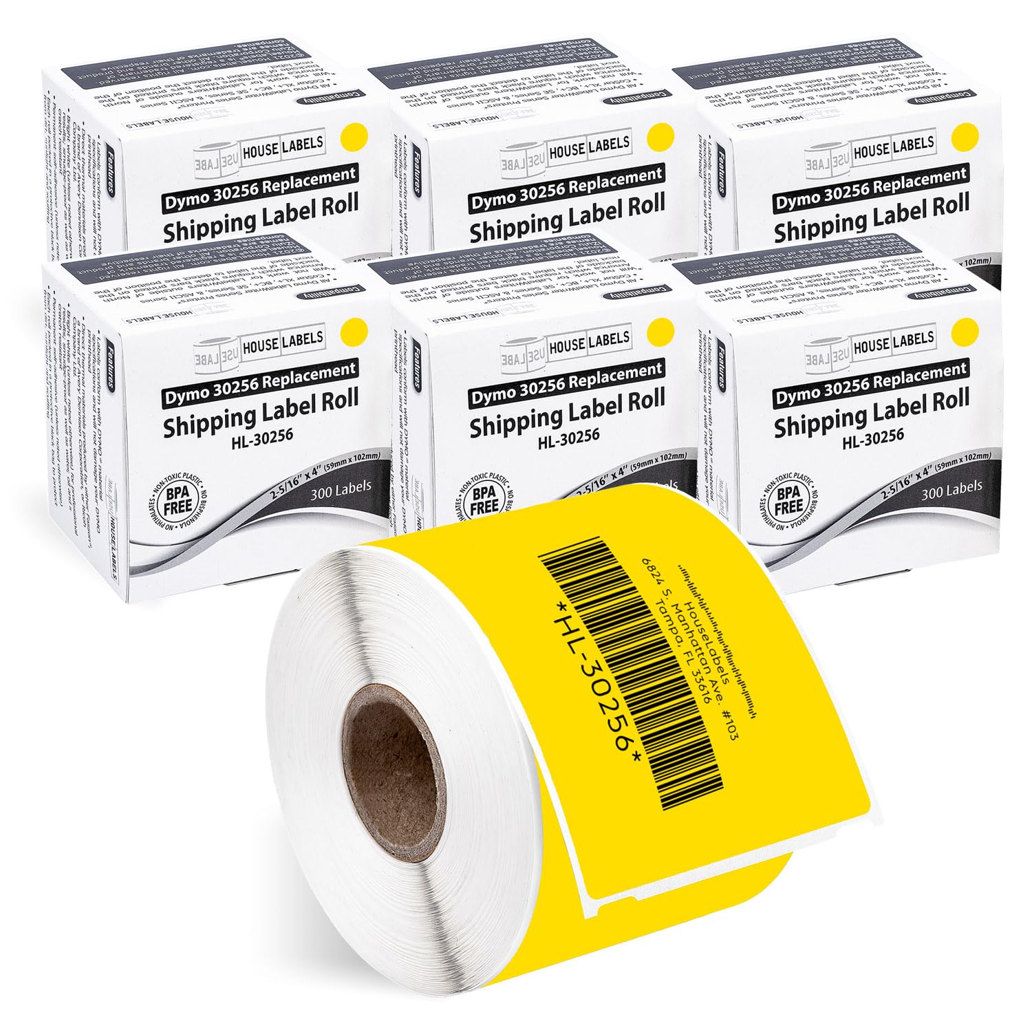 DYMO 30256 -Etiketten für DYMO Labelwriter 450, 450 Turbo, 4XL und mehr, 10 Rollen