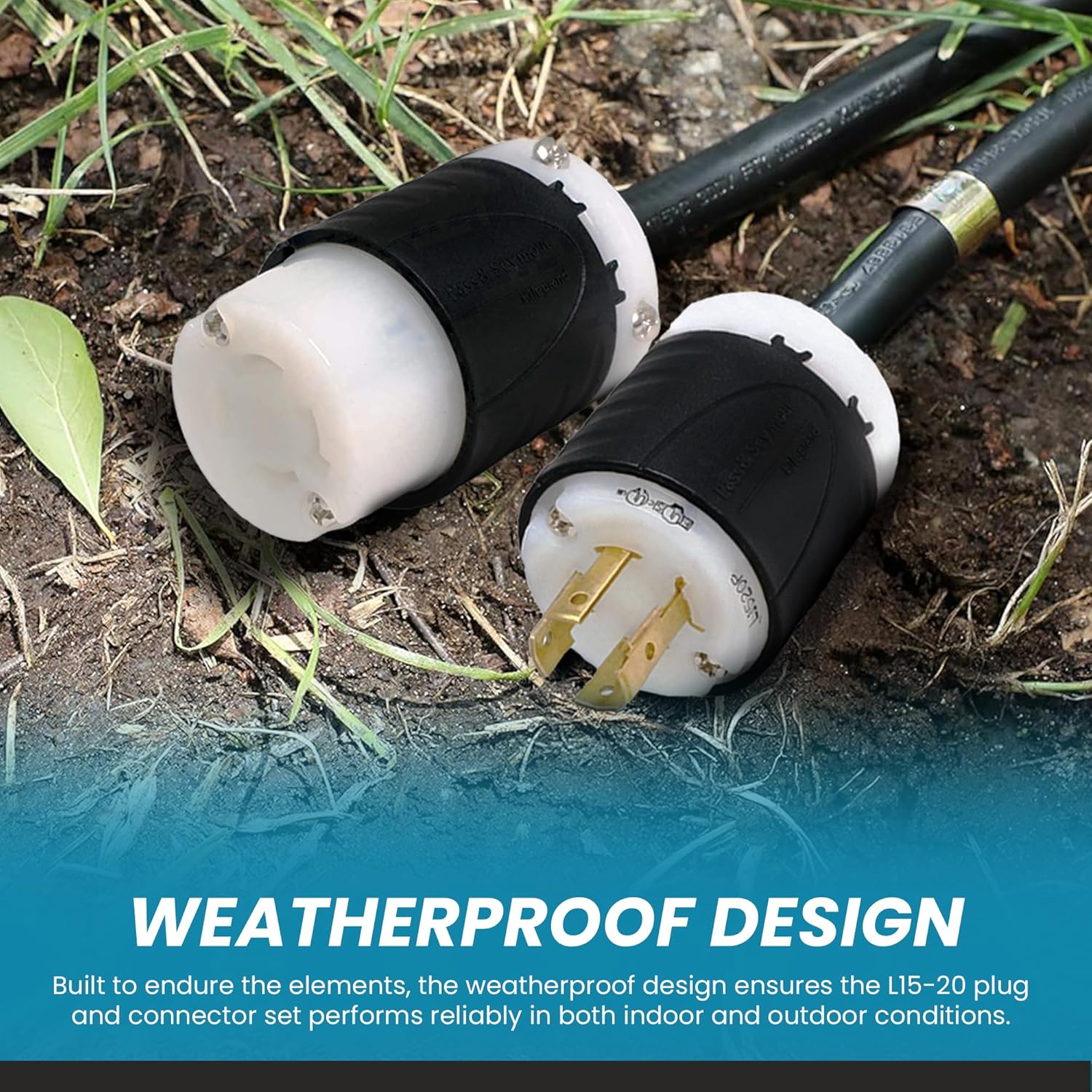 L15-20 plug and connector in outdoor setting