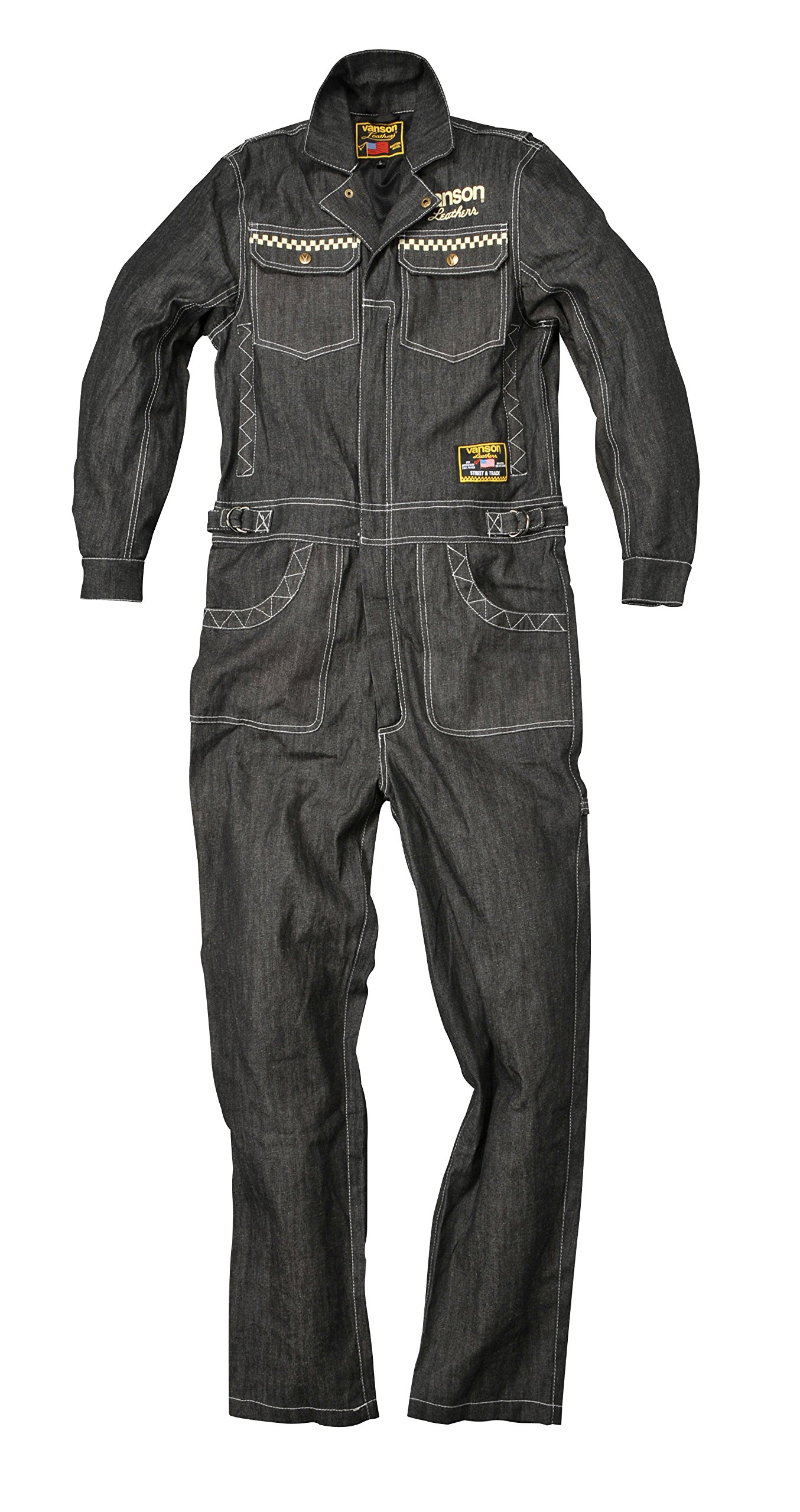 Amazon | VANSON(バンソン) デニムカバーオール BLACK XL VS15301S