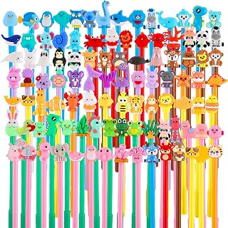 BESARME Fun Pens Party Favor Pens, 100 PCS Cartoon Gel Pen