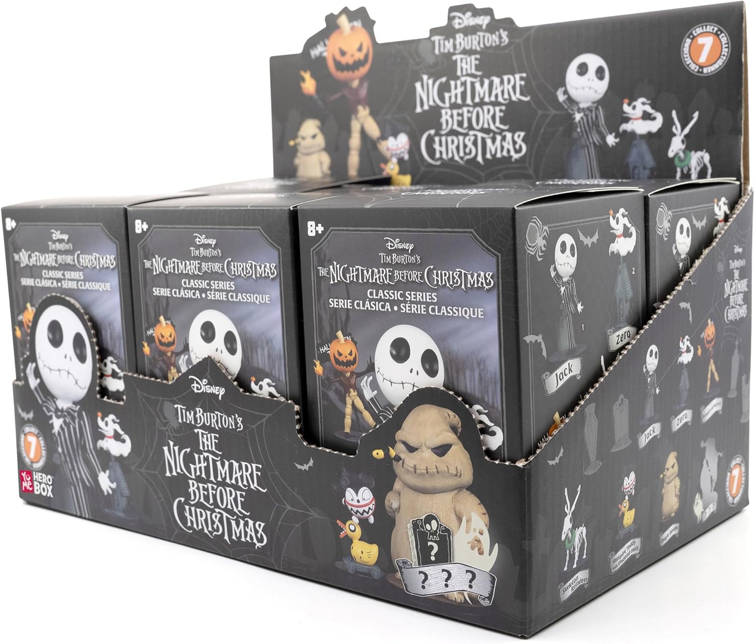 YuMe Disney's The Nightmare Before Christmas Classic Series Hero Box - Blind Box (6 Pack) 4" Collectible Toy Figurines, Holiday Decor, Jack Skellington, Gifts for Boys, Girls, and Kids Ages 8+