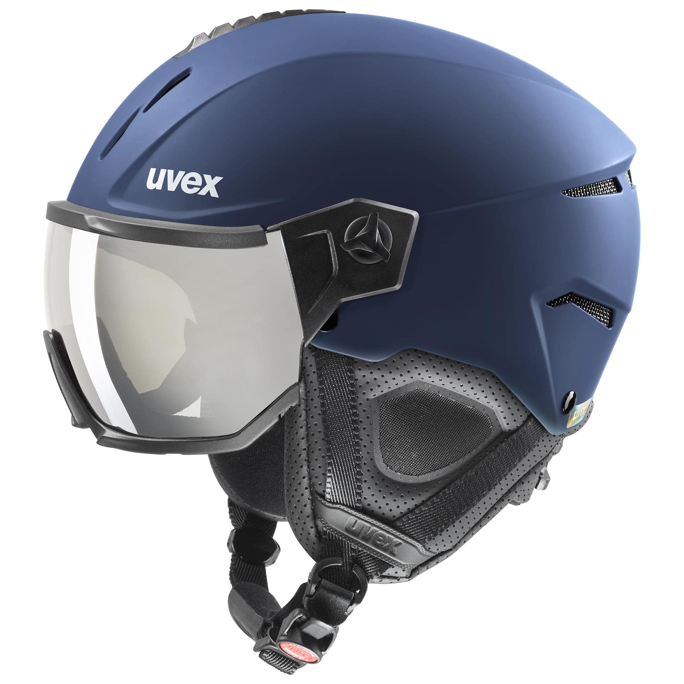 uvex Unisex-Adult, instinct visor ski helmet, navy mat, 53-56 cm