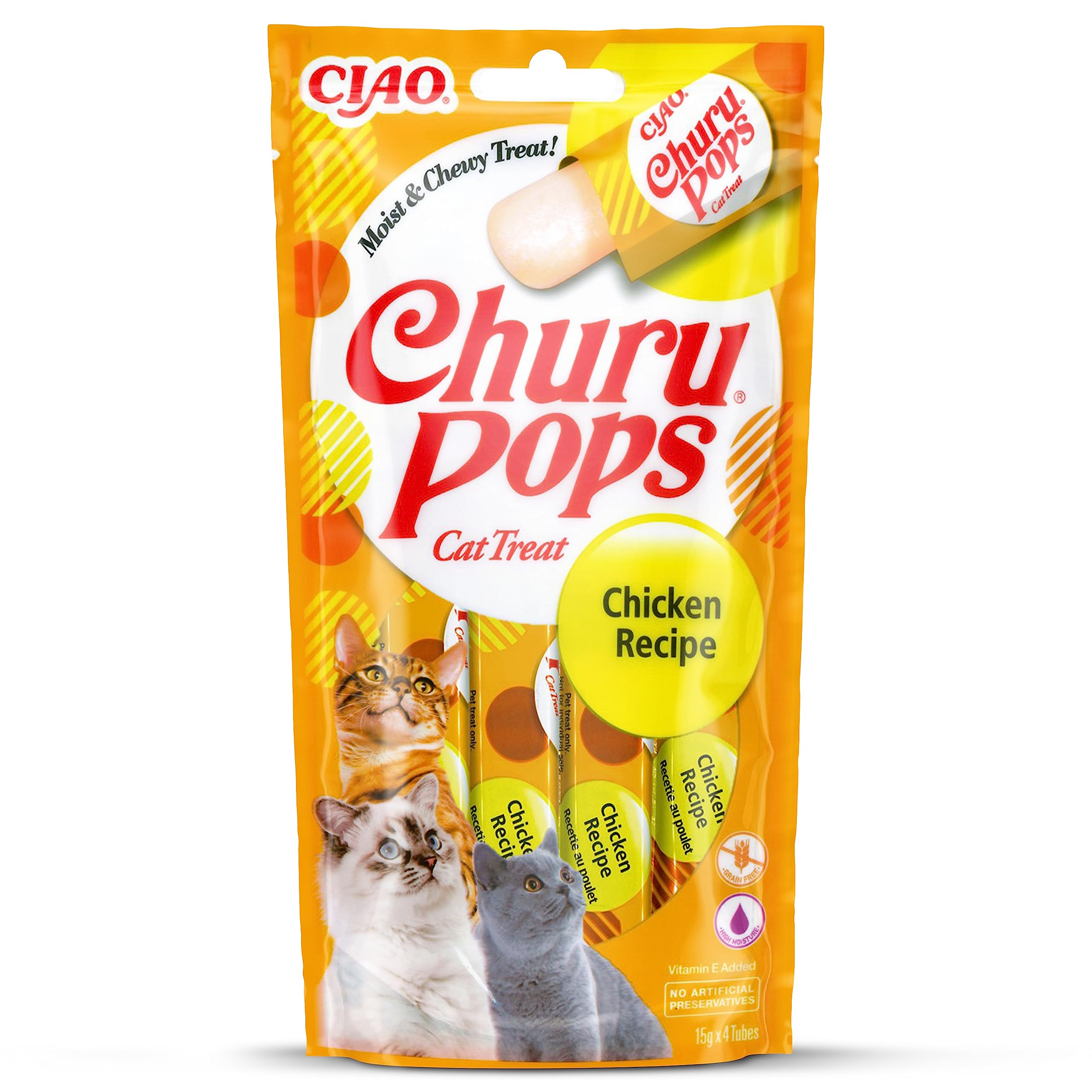 CHURU Cat Pops Receta DE Pollo 4X 15GR