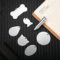 Vista 2 de Zhehao Herramienta de grabado con punta de grabado, herramienta de grabado con 6 piezas de metal surtido de estampación en blanco compatible