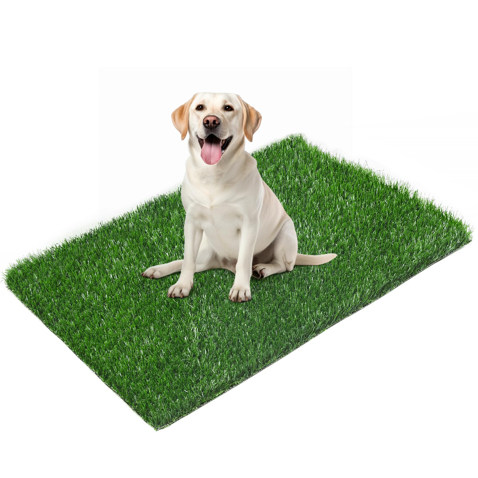 LOOBANI 33.2in x 21in Replacement Artificial Grass Puppy Training Pads, Quickly Absorbency Portable Dog Potty Grass, Fit 35x23in Potty Tray(1 Pack)