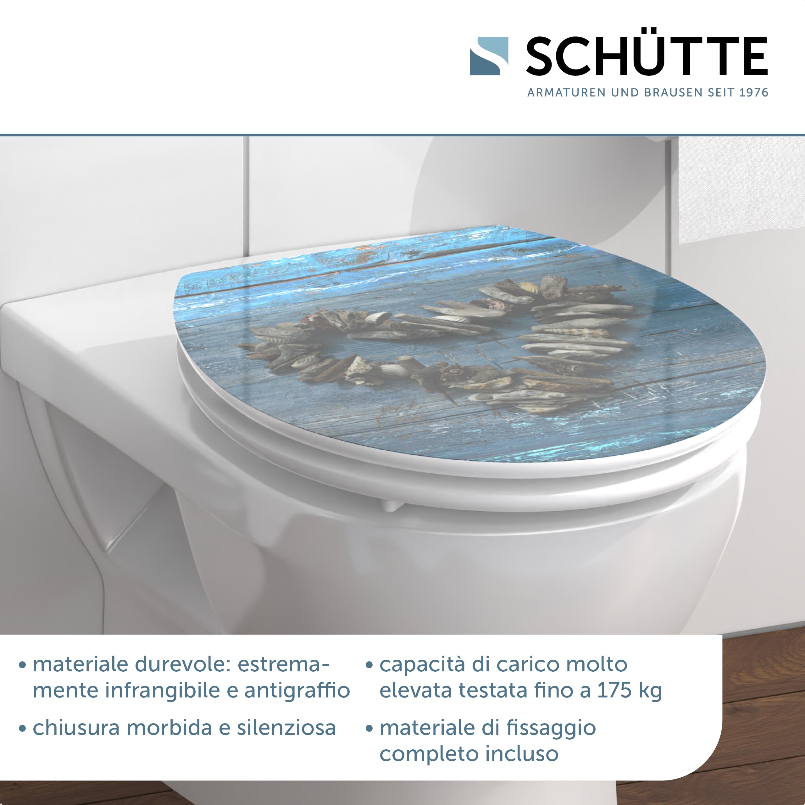 SCHÜTTE 80540 MDF HG - Sedile WC con abbassamento automatico