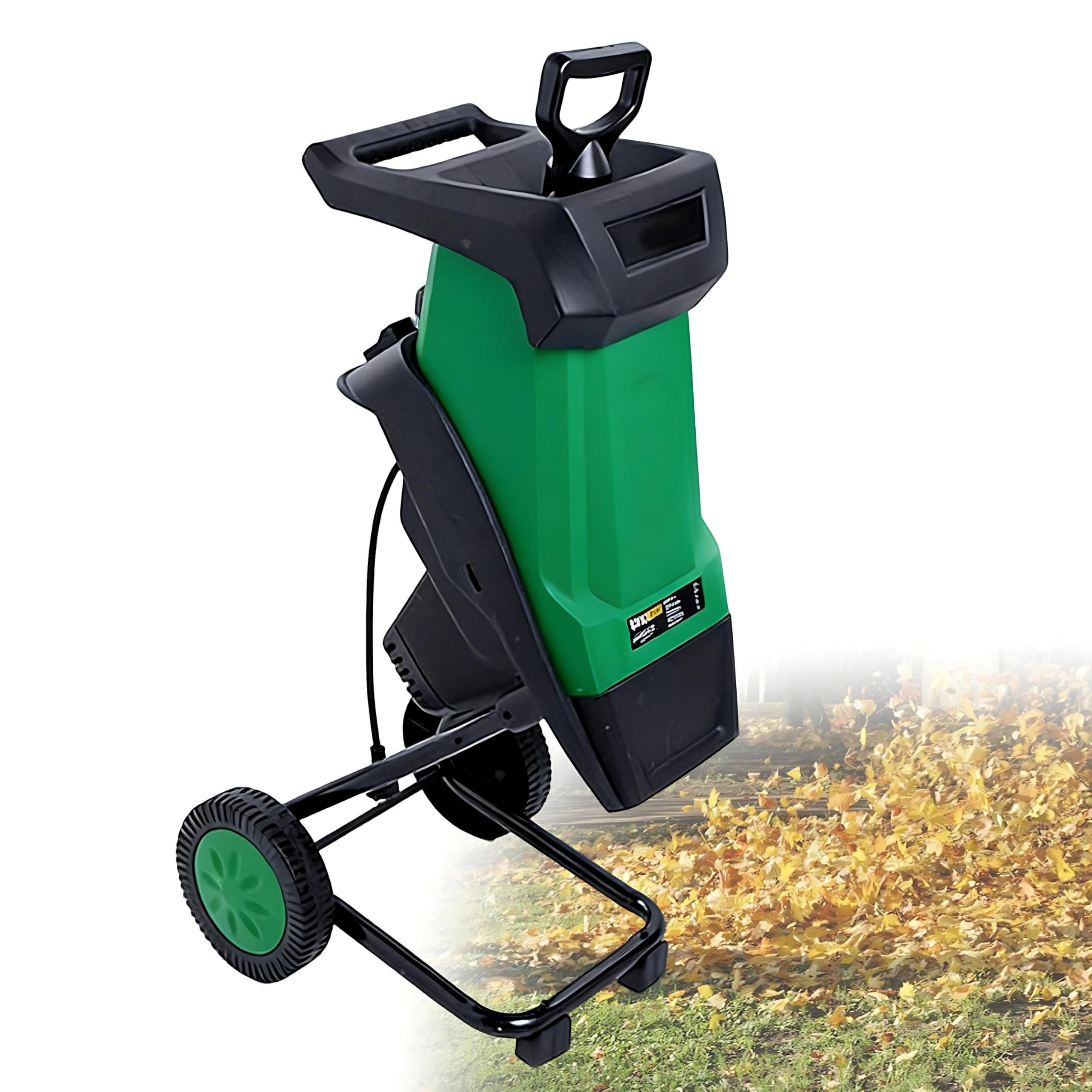 Trituradora de Ramas eléctrica de 2400 W, trituradora de Ramas para jardín, protección contra sobrecarga/Bloqueo, Capacidad de Corte de 40 mm, 4500 RPM, Adecuada para jardín y Patio Trasero