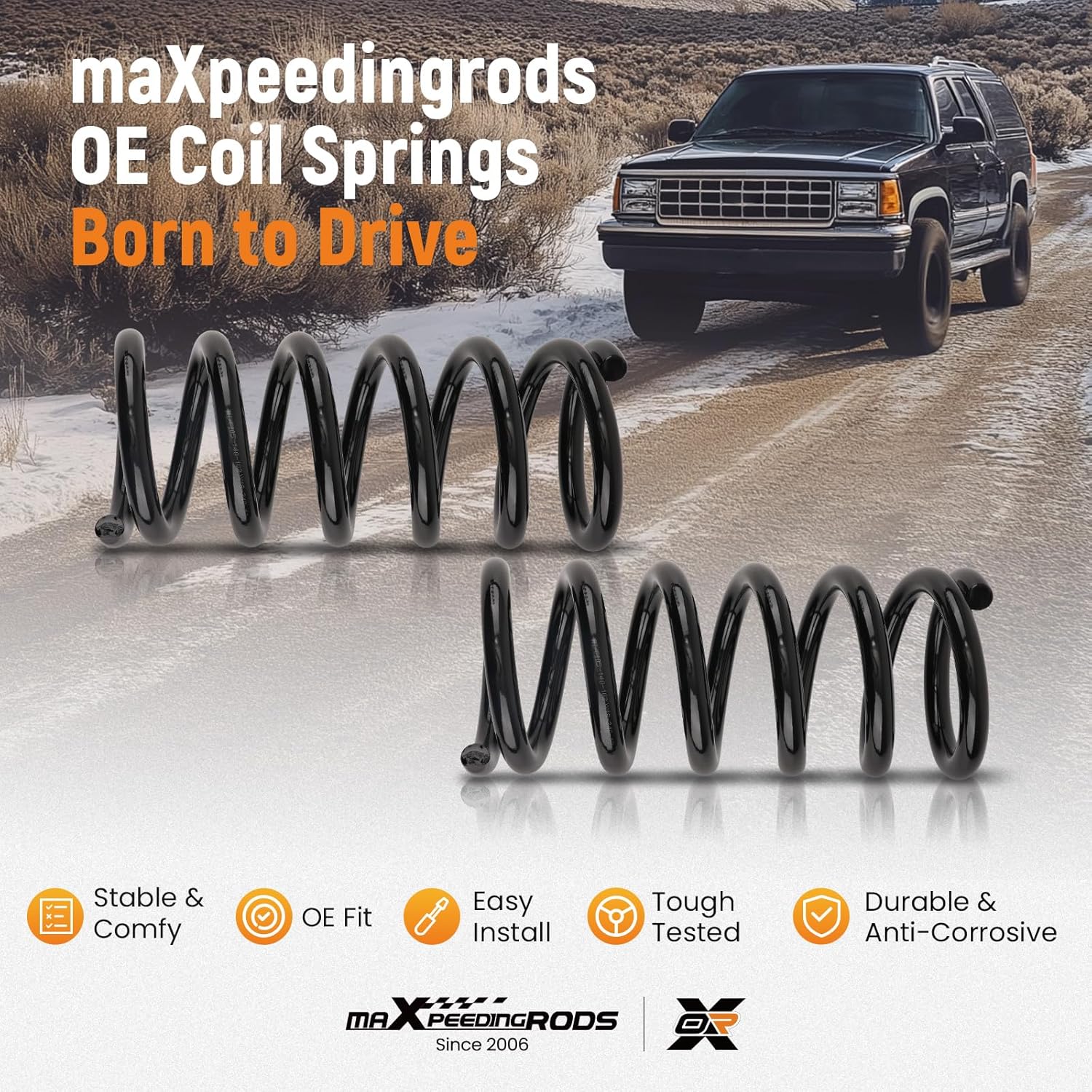 maXpeedingrods 5660 14065822 Front Coil Spring for Chevy S10 1982-1996 Blazer 1983-1993 Camaro 1991-1992 GMC S15 1982-1990 S15 Jimmy 1983-1991 Sonoma 1991-1996 Isuzu Hombre 1996, 2Pc