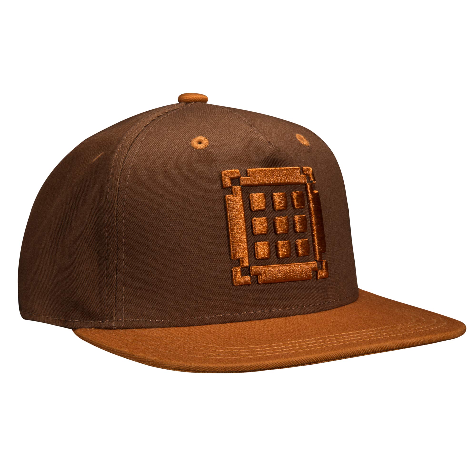 JINX Minecraft Crafting Table Snapback Baseball Hat, Brown, Youth Fit