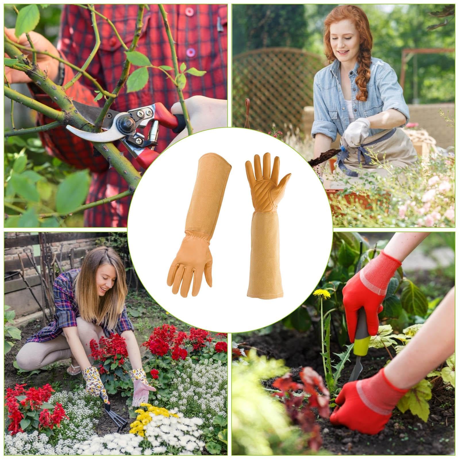 UneedMe Guanti Da Giardinaggio Anti-Spina In Pelle – Resistenti, Comodi E Traspiranti Per Donna E Uomo, Ideali Per Potatura E Piantatura