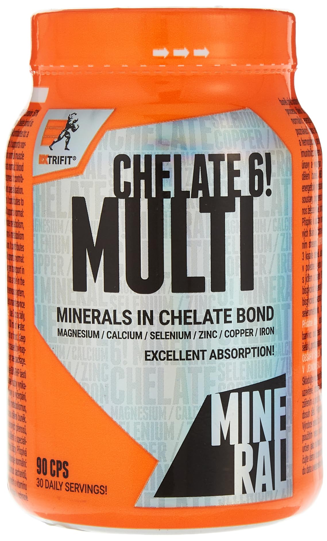 Extrifit Multi mineral 90caps EF contains 6 important minerals in chelate bond with top absorption