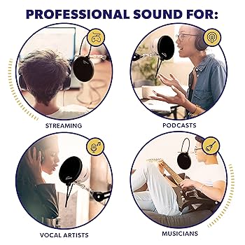 ⭐️AUPHONIX PRO アイソレーションシールド 録音マイク反射フィルター Amazon | AUPHONIX PRO アイソレーションシールド - 録音用
