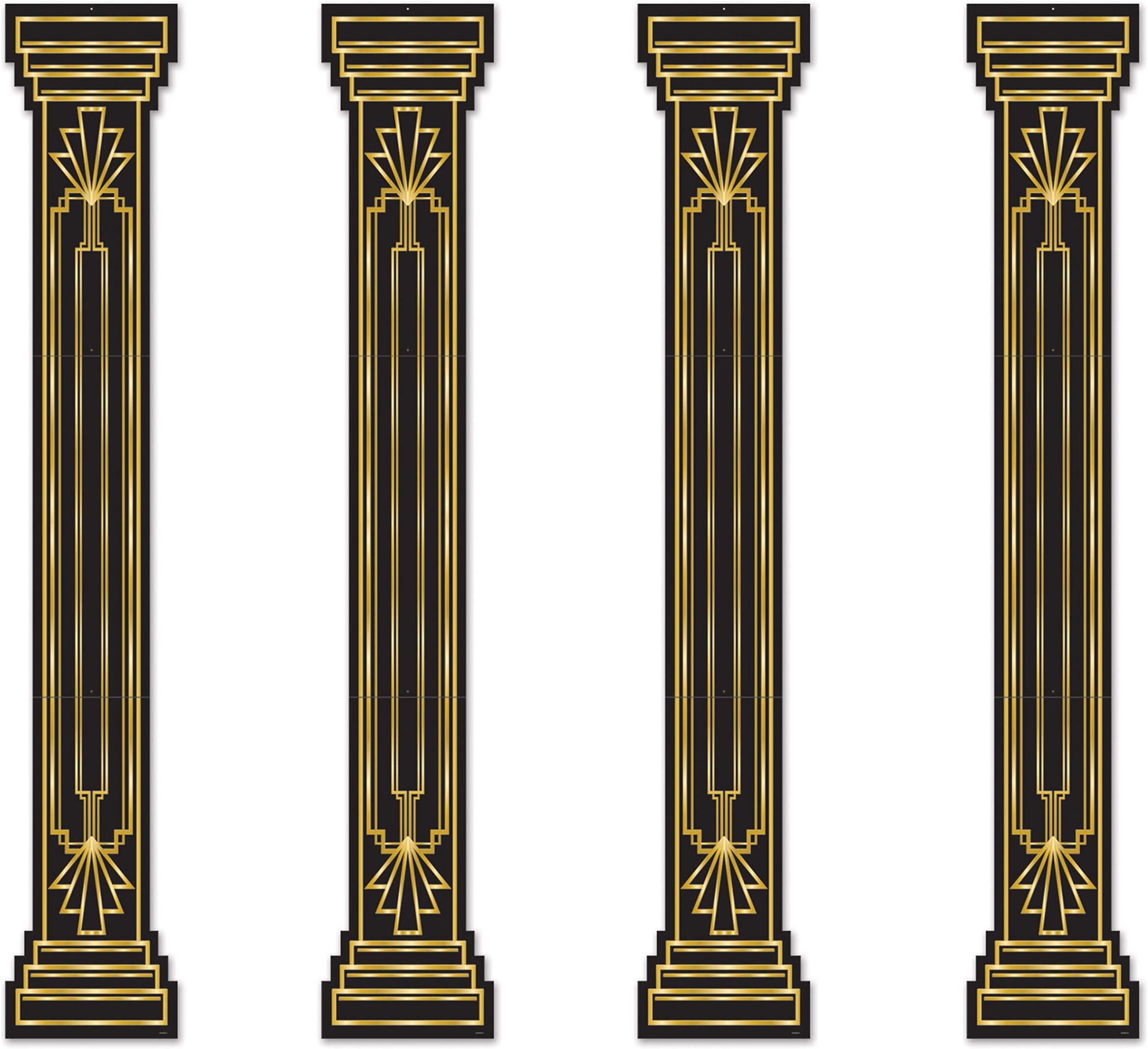 Beistle 4 Piece Roaring 20's Column Pull Down Party Decorations