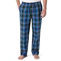 Amazon Essentials Pantaloni del Pigiama da Uomo in Tessuto con Tasche, Blu Verde a Quadretti, XXL