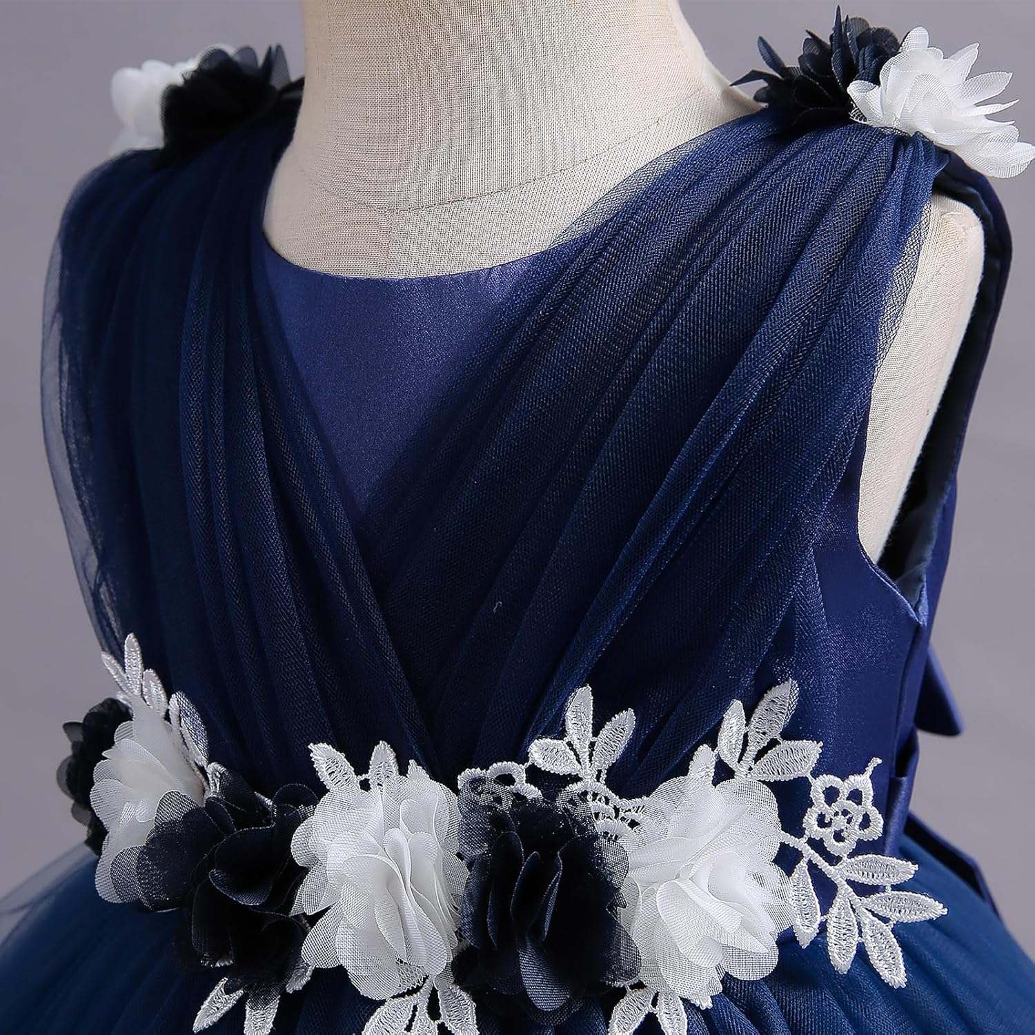 Flower Girl Dress for Toddler Baby Girls Flower Tulle Tutu Dress Infant Formal Pageant Princess Party Birthday Dresses - Image 2