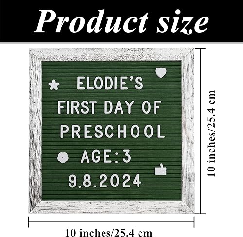 Miniatura 43 de C Crystal Lemon - Tablero de fieltro para letras, 10 x 10 pulgadas, tablero de madera para mensajes intercambiables, marco de madera, montaje en Gris