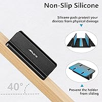 Vista 6 de JARLINK Soporte vertical para laptop, soporte de aluminio para computadora portátil con tamaño de base ajustable (hasta 17.3 pulgadas) compatible