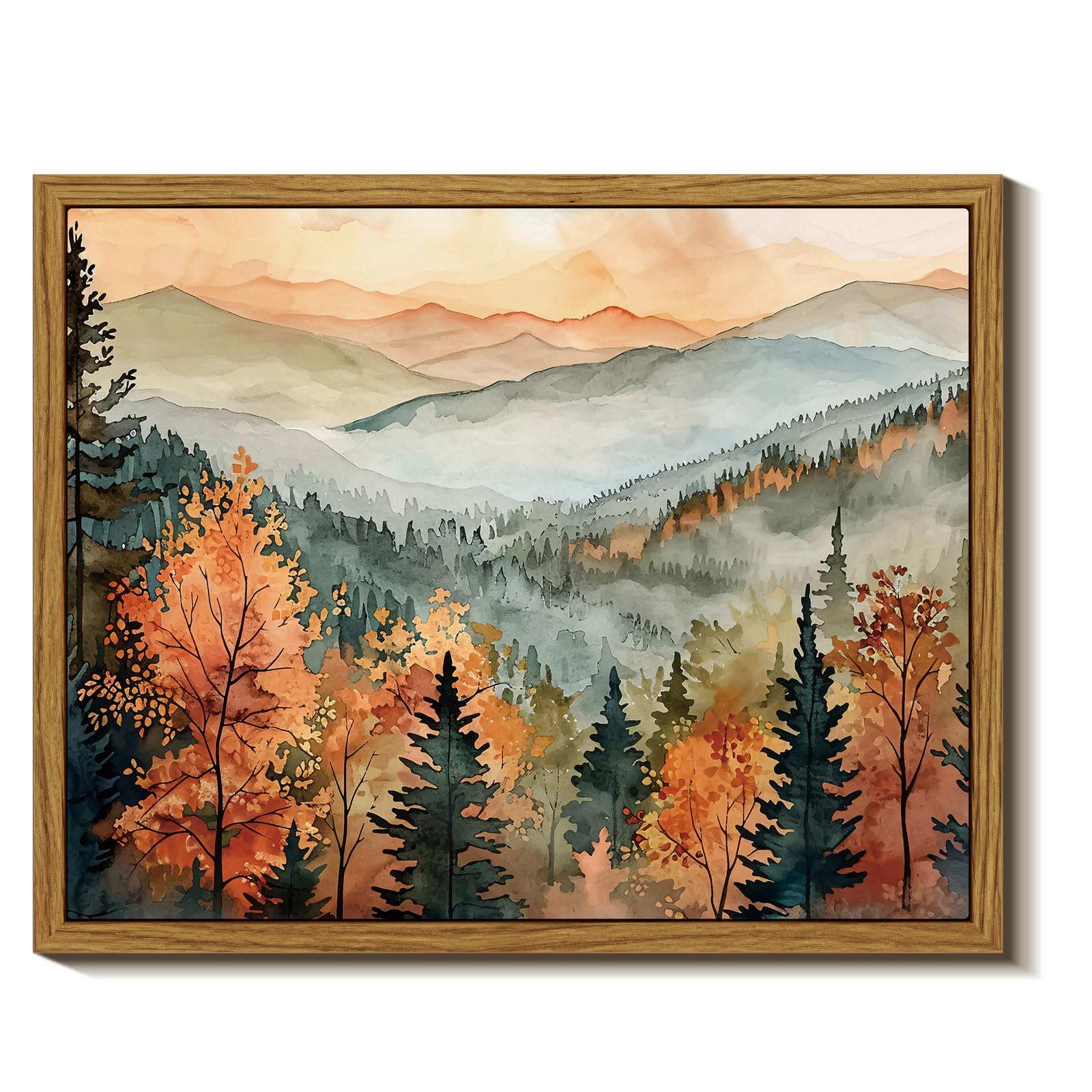 InSimSea Framed Canvas Wall Art, Meadow with Flowers Painting, Landscape for Living Room, Bedroom, Home, Bathroom Decor, 8x10 — view 73