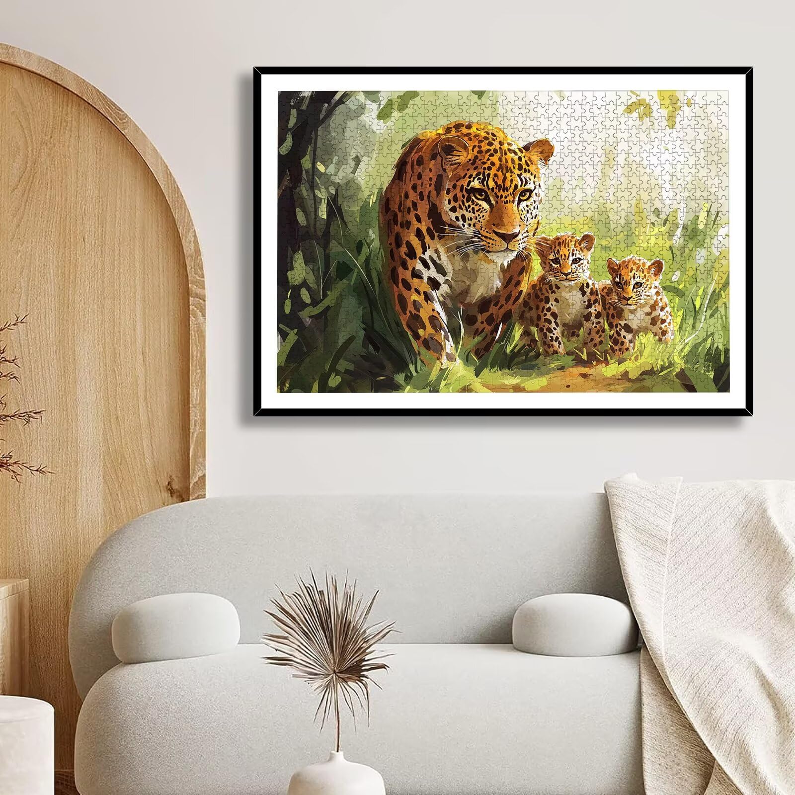 Puzzle 4000 Pezzi Leopardo, Puzzle Animale 4000 Pezzi Arte per Adulti e Bambini, Misura: 141.5x87.5 cm, Puzzles Legno per Adulti con Squisita Scatola di Imballaggio, Regalo Donna, Regalo Uomo, -9129