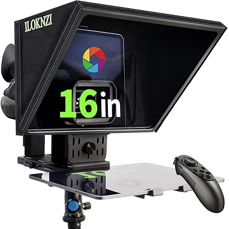 ILOKNZI i5,16 Screen, Large Liftable Teleprompter, Metal Teleprompters for 14