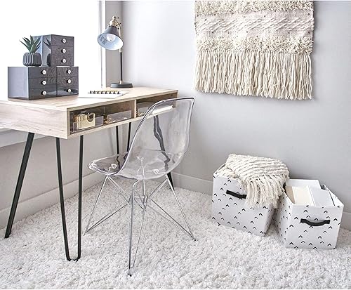 Miniatura 6 de iDesign Clarity Organizador de cajones de cocina para cubiertos, espátulas, gadgets - mediano, 8 x 8 x 2 pulgadas, transparente (paquete de 2)