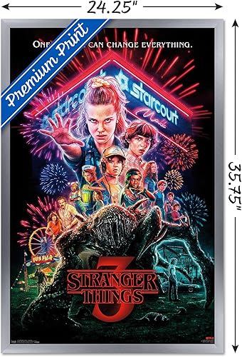 Vista 32 de Trends International - Stranger Things de Netflix: Temporada 3, póster para pared de una hoja, 57 x 86 cm, versión de alta calidad no enmarcada
