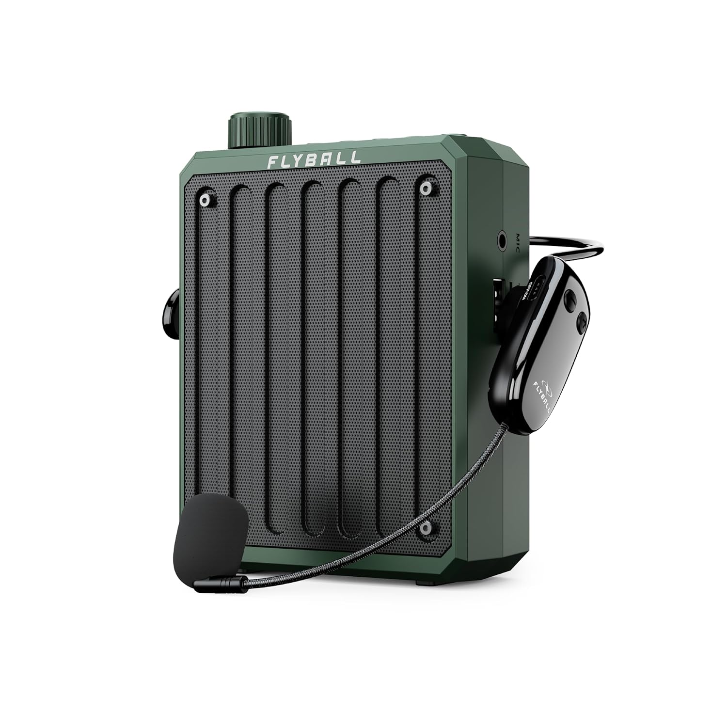 FLYBALL 2.4G Voice Amplifier for Teachers, 12W Speaker with Wireless Mic, Covers Upto 12000 sqft, Bluetooth, Upto 12H, Recording | Portable PA for Classroom, Tours, Fitness ST 6300 Wireless