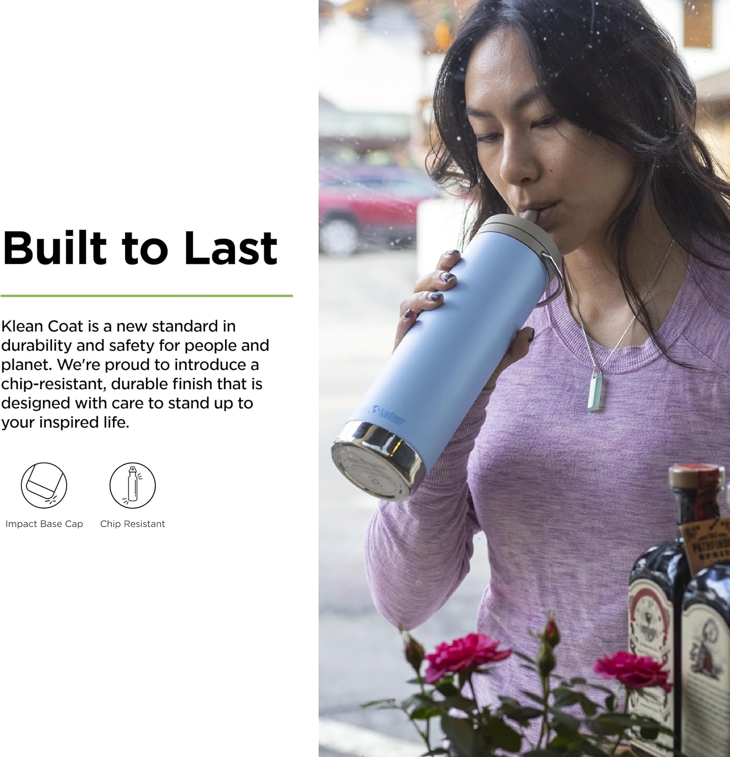 Klean Kanteen 20oz TKWide Insulated Water Bottle with Twist Cap - Clear Sky - Image 3