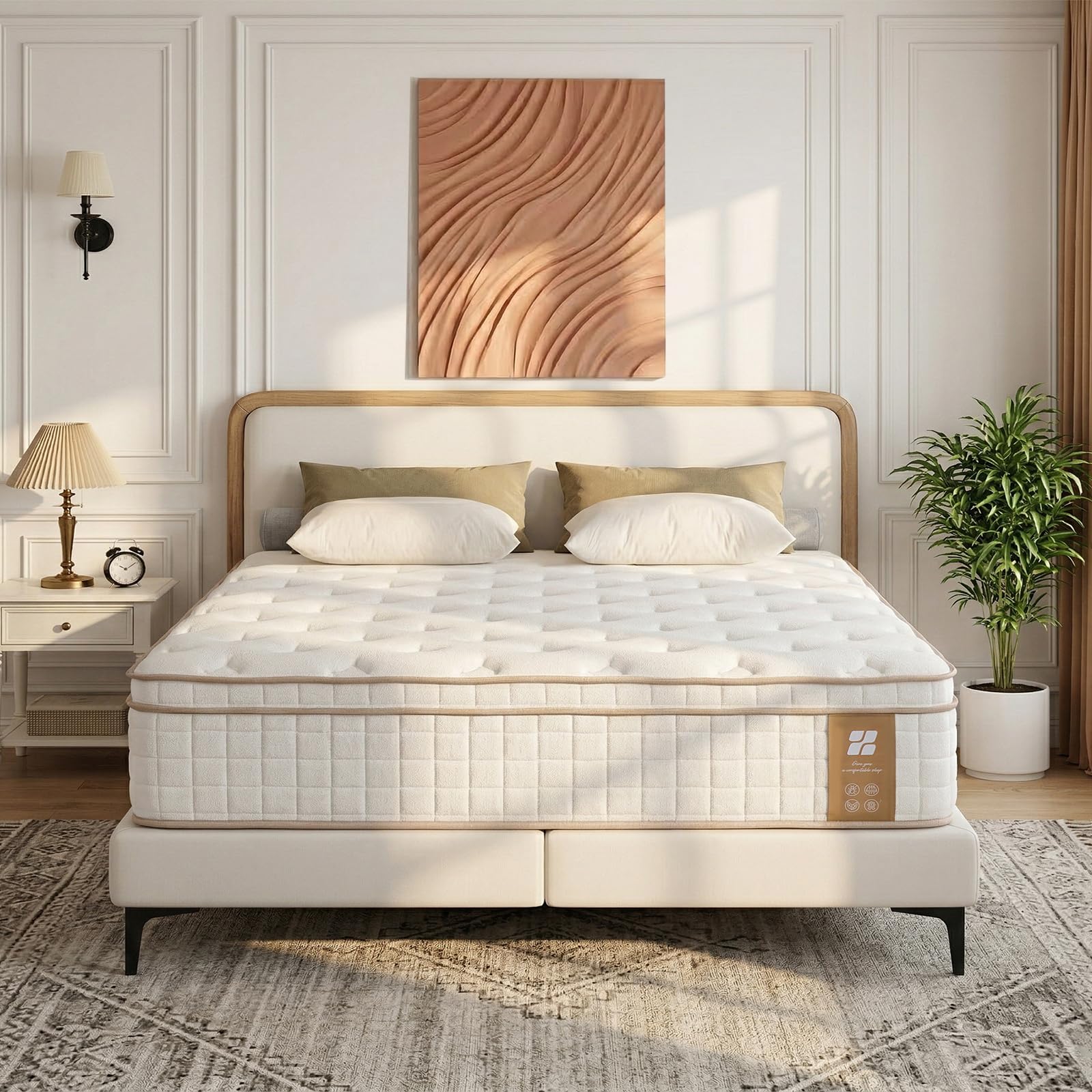 profus full mattress, 12 inch full size mattress, memory foam mattress medium firm, individual pocket coils for motion isolation & edge support, certipur-us certified, hybrid mattress in a box