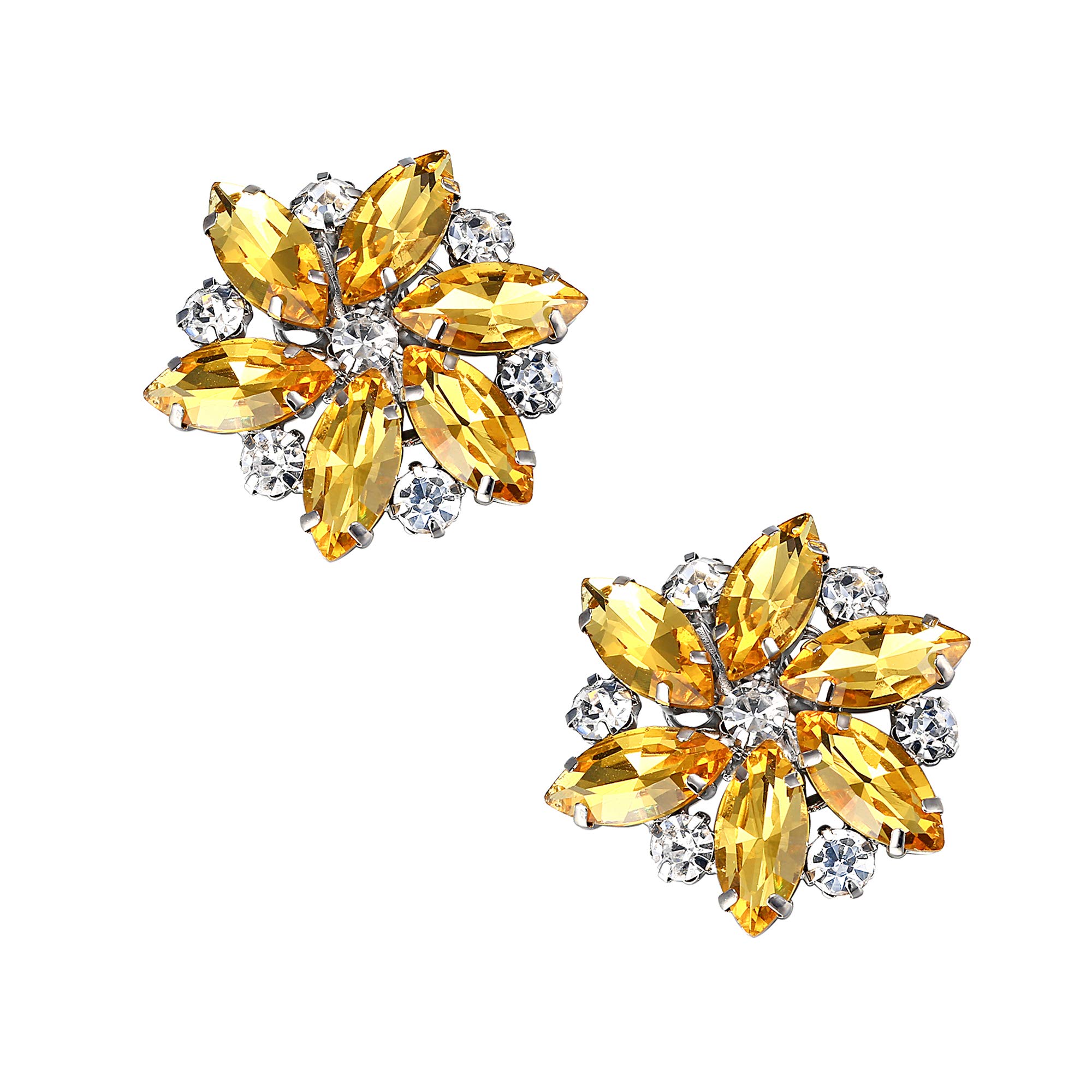 FlyonceShoe Clips Rhinestone Crystal Shoe Buckle for Women,Decoration Charms for Dress Hat