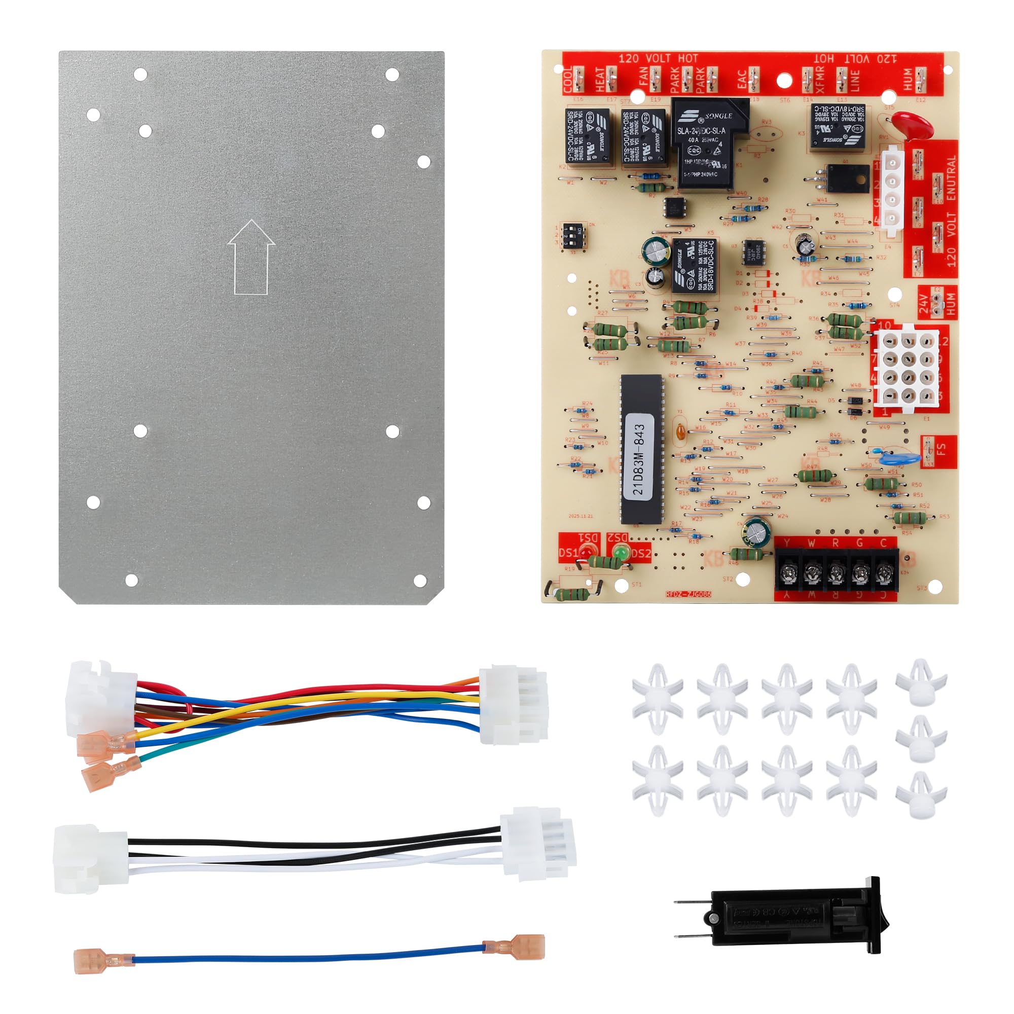 Photo 1 of XINMANG 21D83M-843 32M8801 83M00 24L8501 Furnace Control Circuit Board Compatible with Lennox and White Rodgers models, Replace 10M9301 12L6901 56L8401