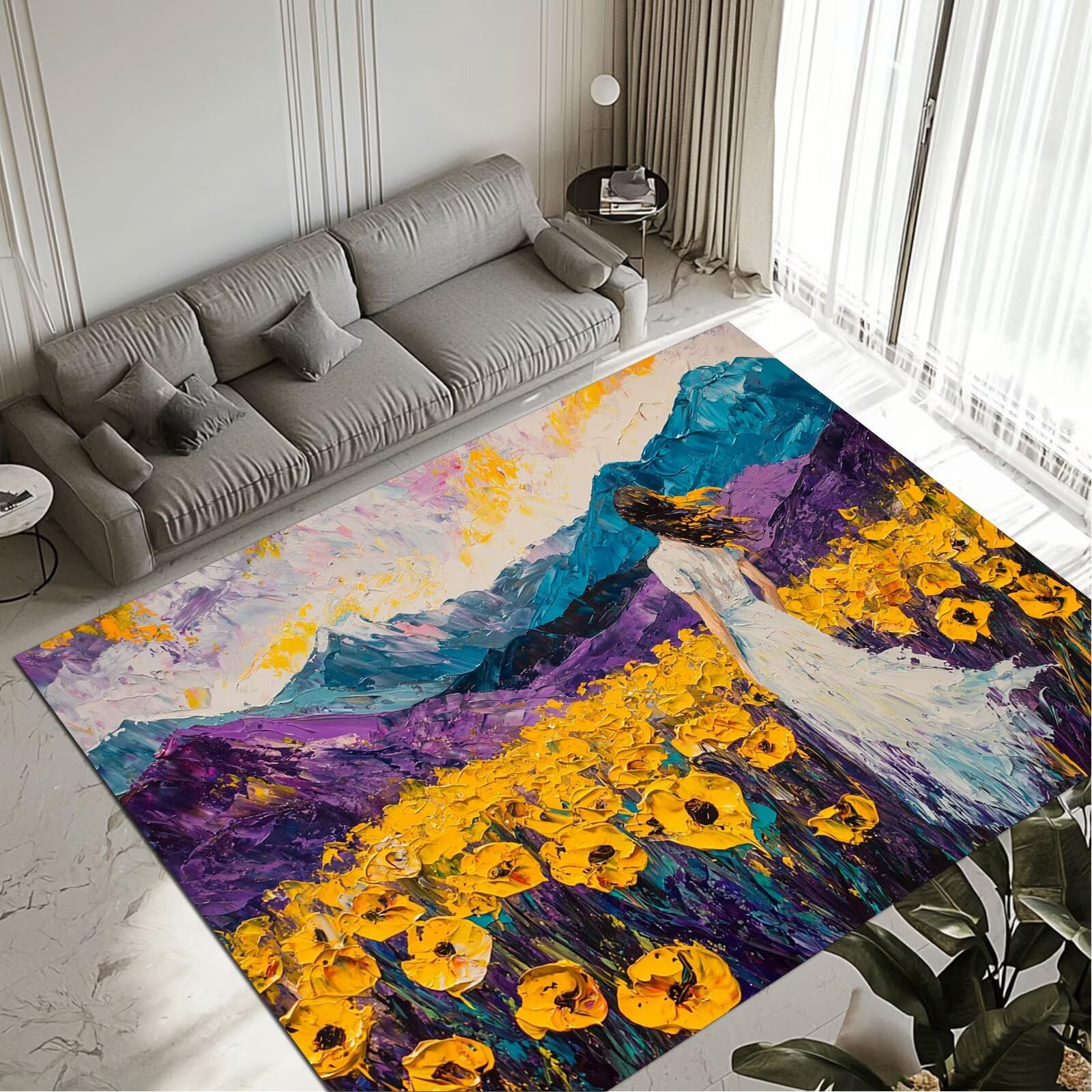 Tapis Sunflower 50x80cm lavable et antidérapant pour entrée et cuisine