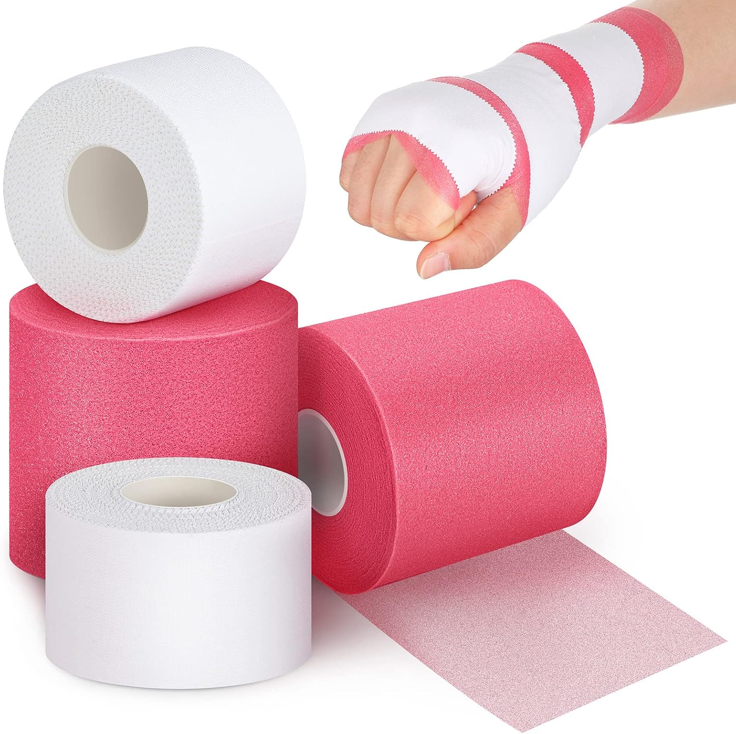 4 Pieces Foam Underwrap Athletic Foam Tape Sports Pre Wrap